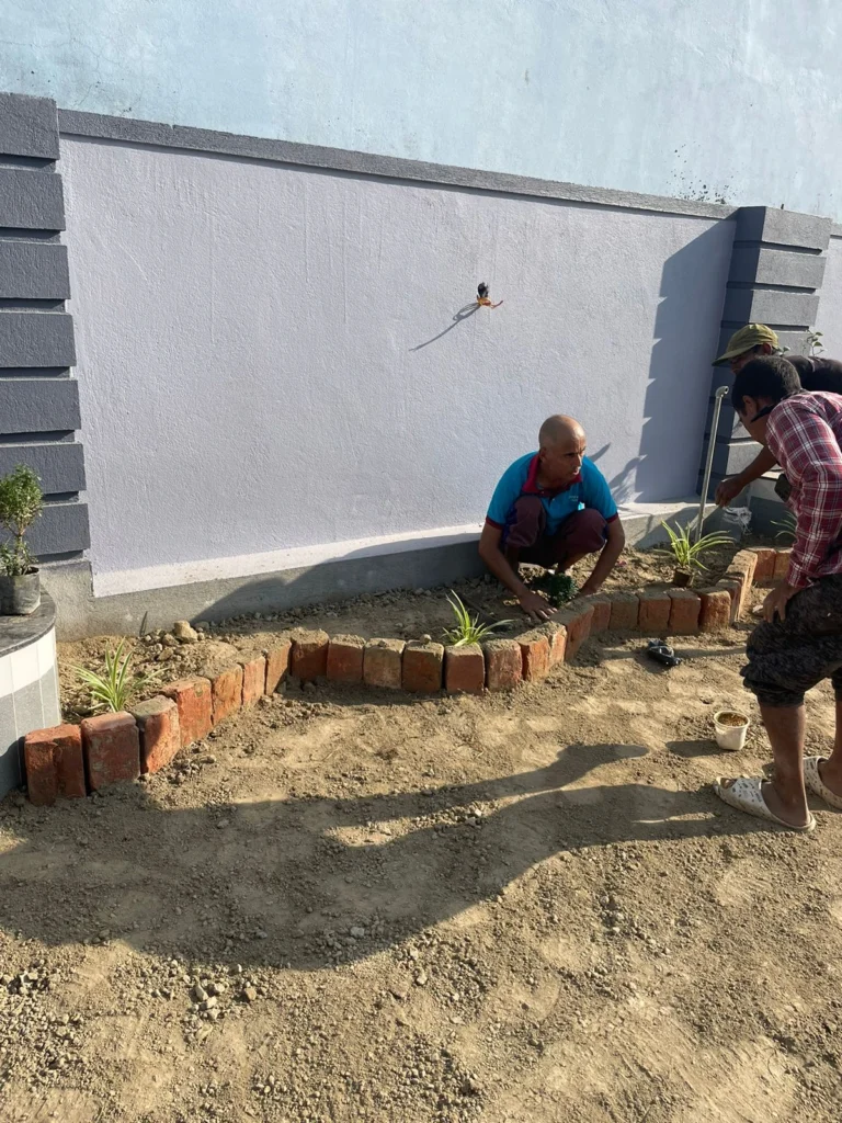 gardening work in progress by pashupati nursery